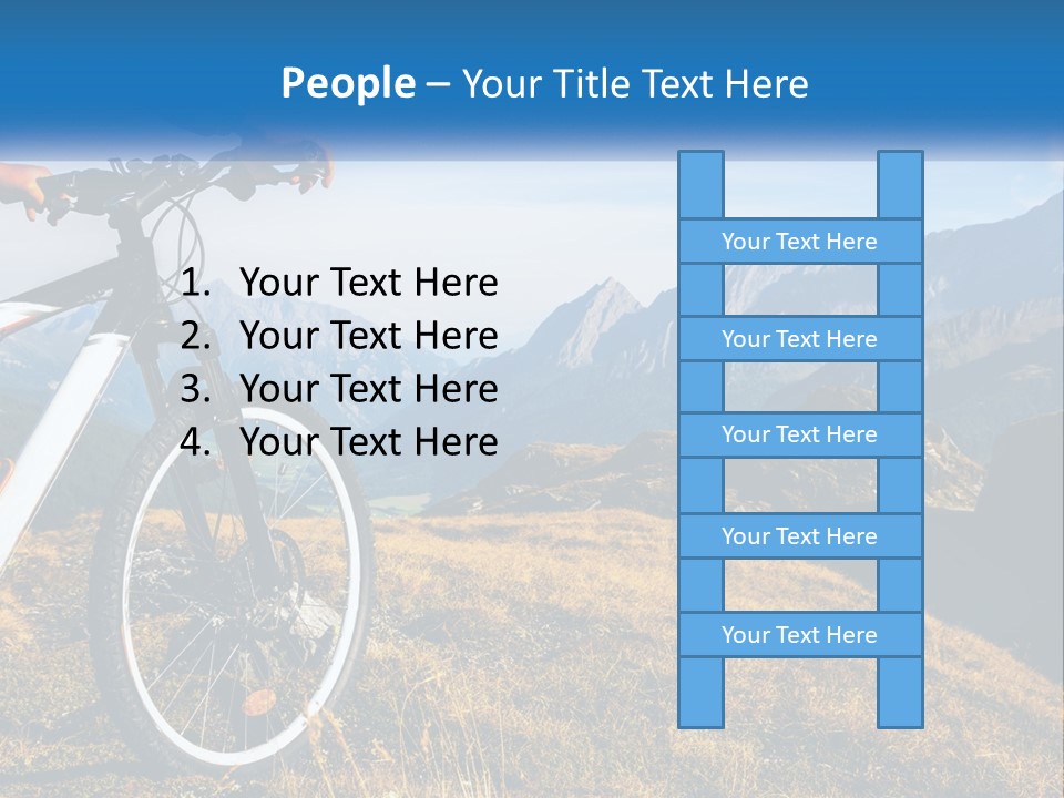 A Person Riding A Bike In The Mountains PowerPoint Template