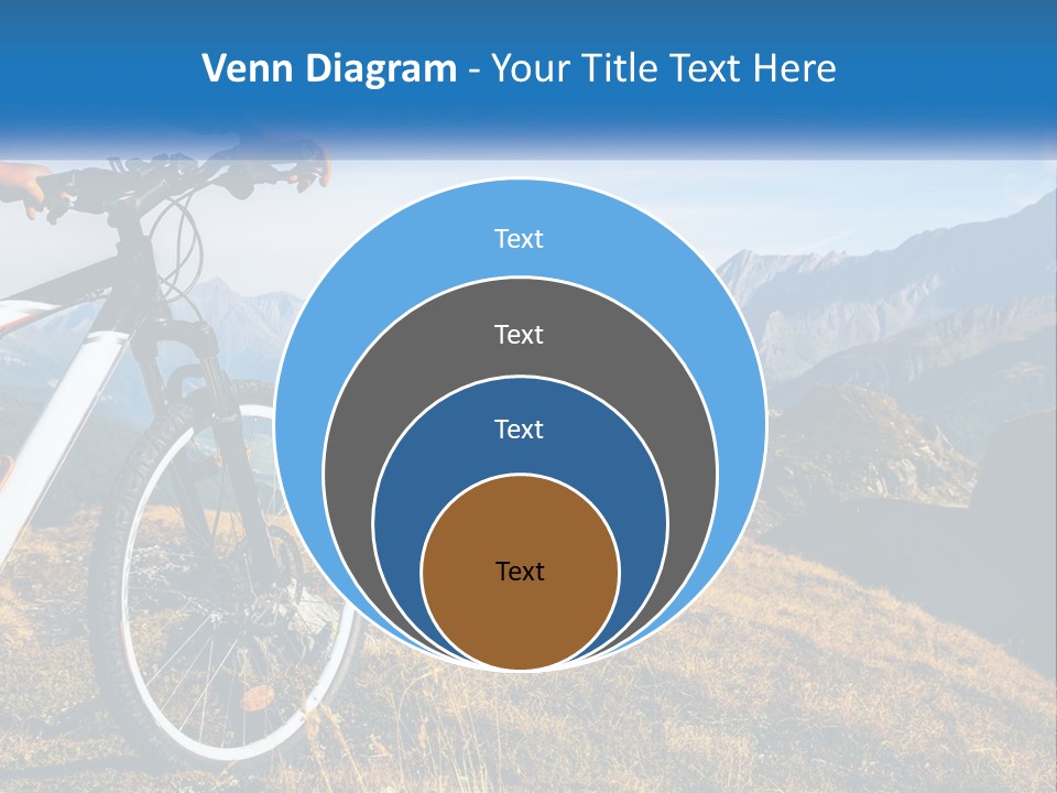 A Person Riding A Bike In The Mountains PowerPoint Template