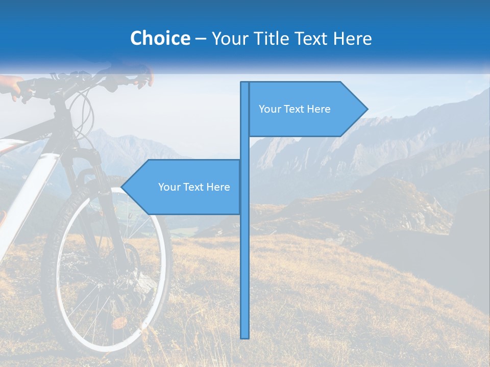 A Person Riding A Bike In The Mountains PowerPoint Template