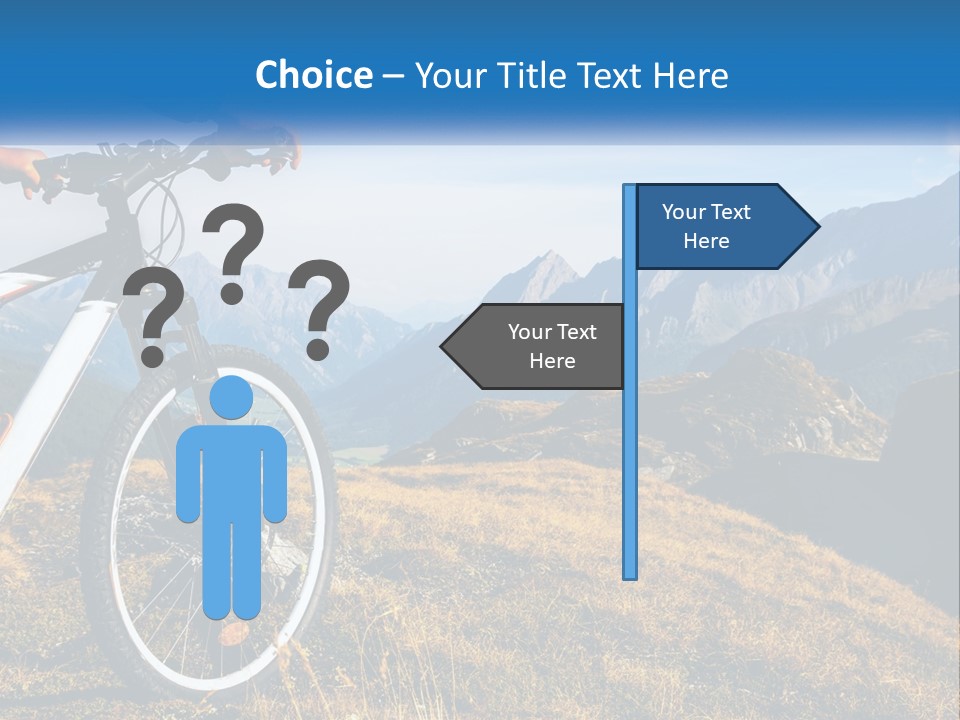 A Person Riding A Bike In The Mountains PowerPoint Template