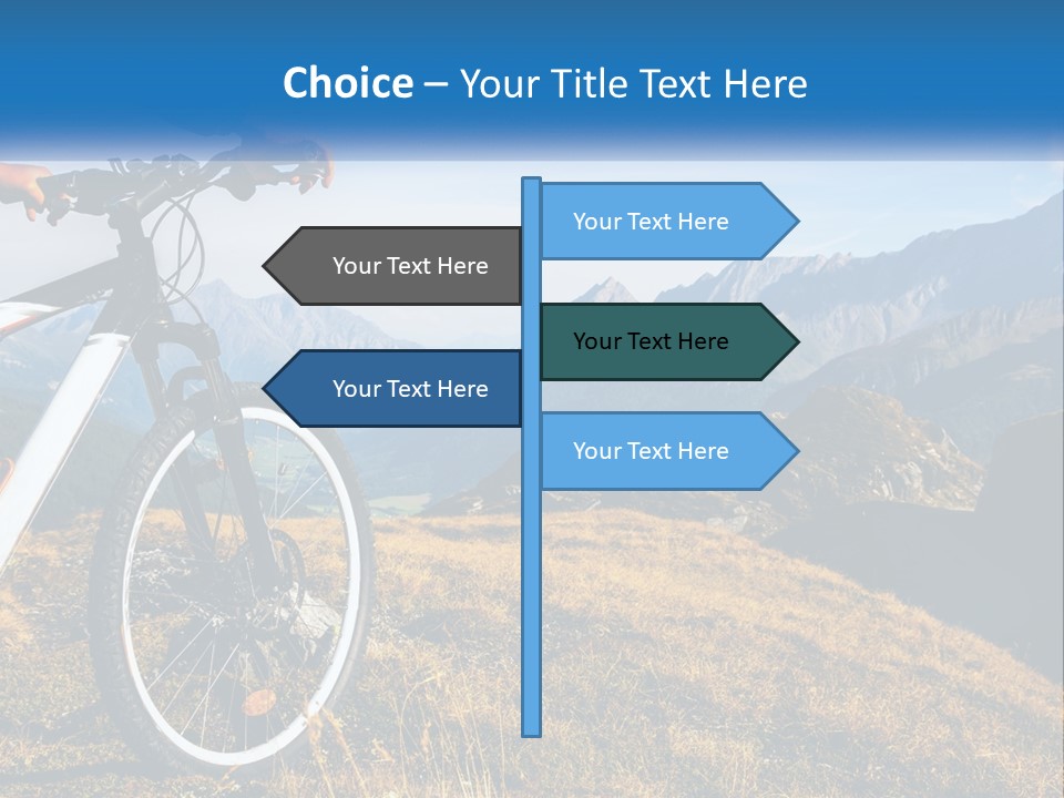 A Person Riding A Bike In The Mountains PowerPoint Template
