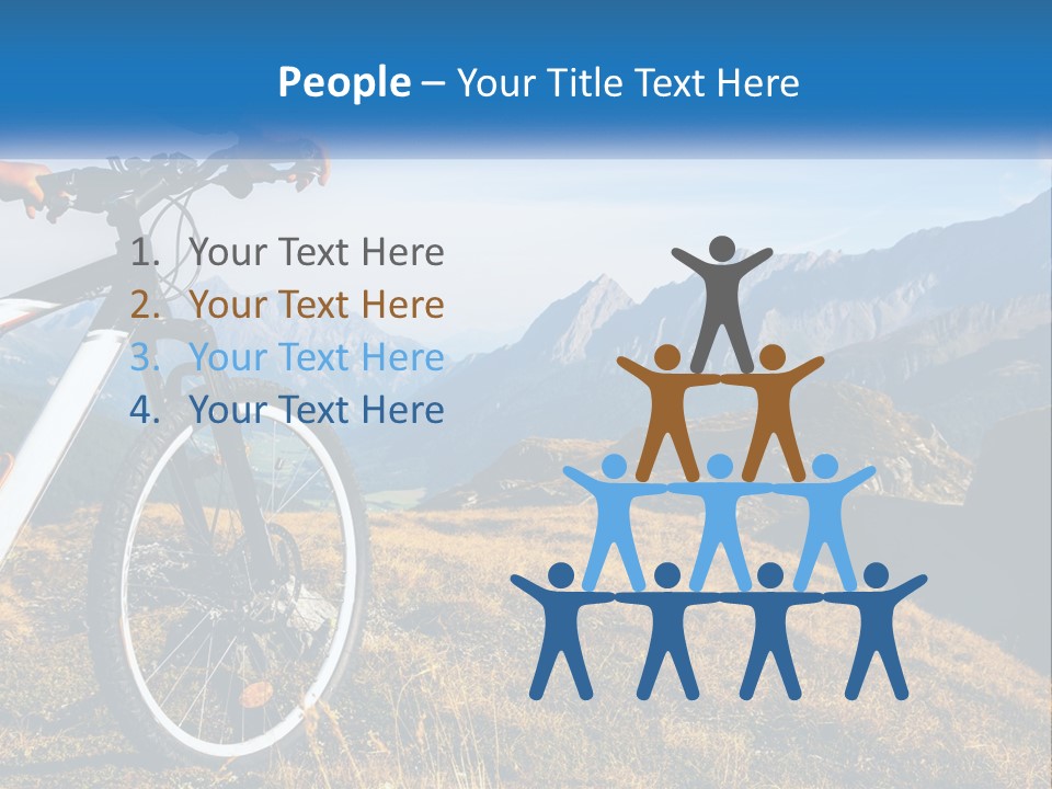 A Person Riding A Bike In The Mountains PowerPoint Template