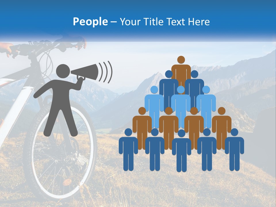 A Person Riding A Bike In The Mountains PowerPoint Template