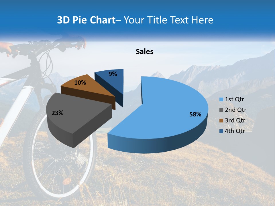 A Person Riding A Bike In The Mountains PowerPoint Template