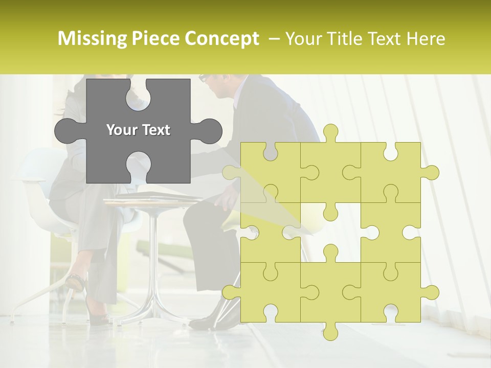 A Man And Woman Sitting At A Table With A Laptop PowerPoint Template