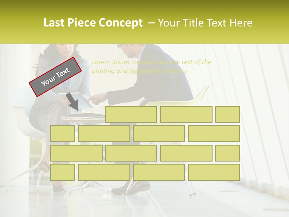 A Man And Woman Sitting At A Table With A Laptop PowerPoint Template