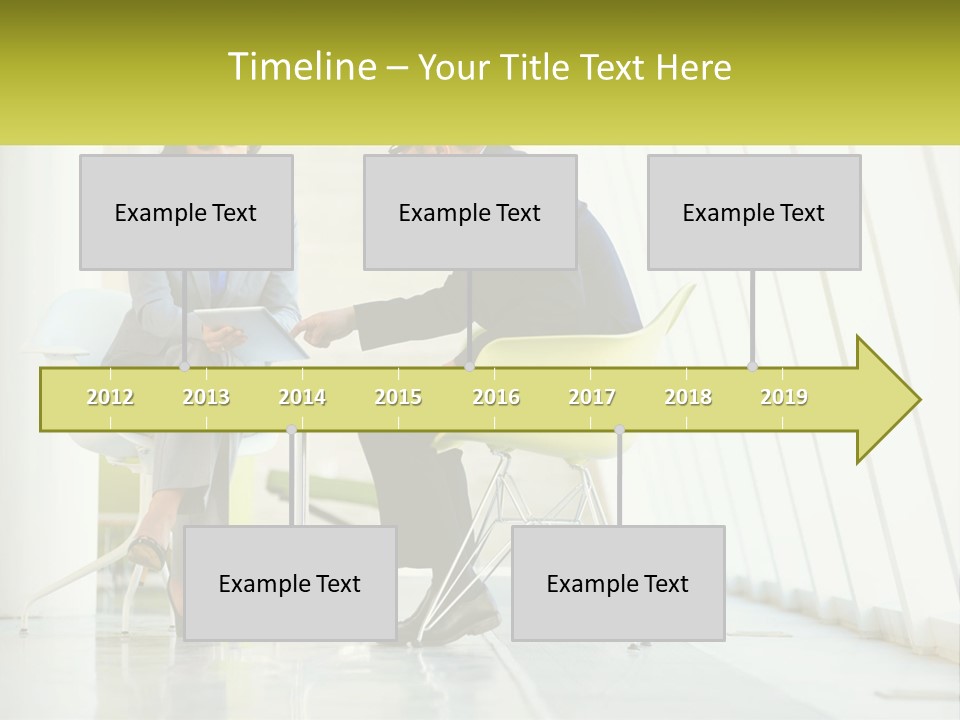 A Man And Woman Sitting At A Table With A Laptop PowerPoint Template