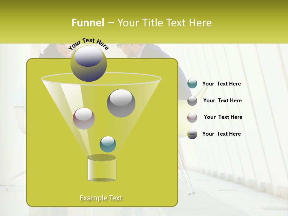 A Man And Woman Sitting At A Table With A Laptop PowerPoint Template
