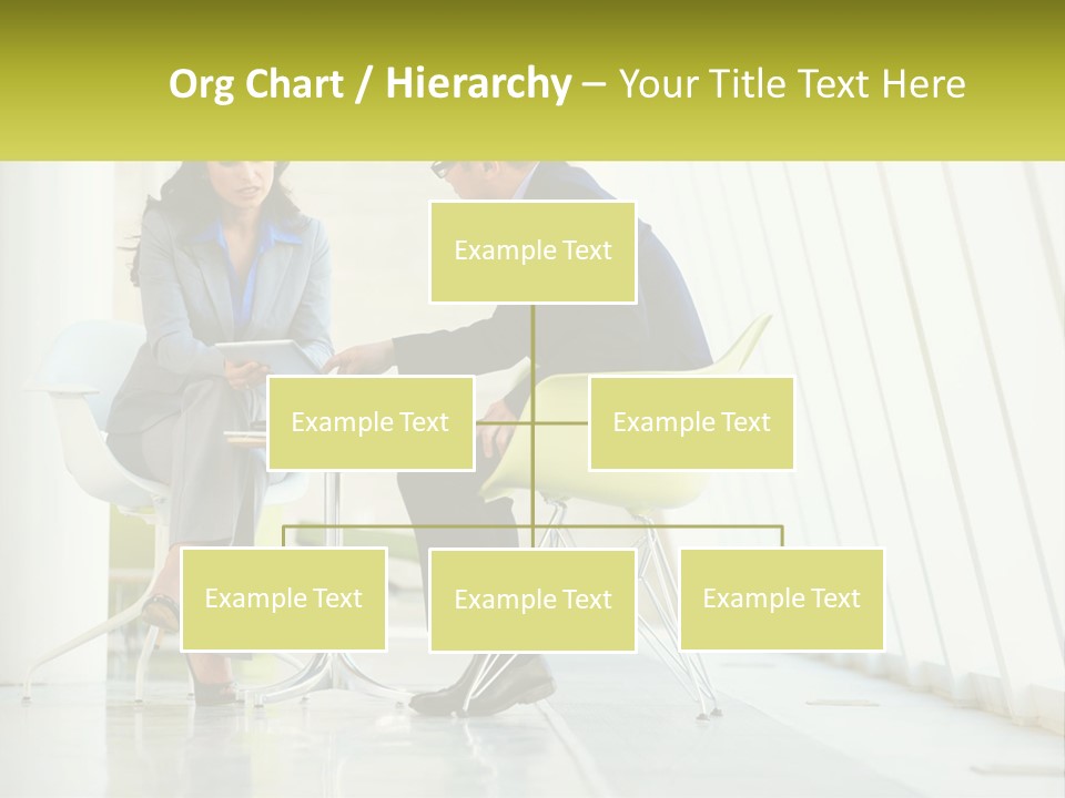 A Man And Woman Sitting At A Table With A Laptop PowerPoint Template