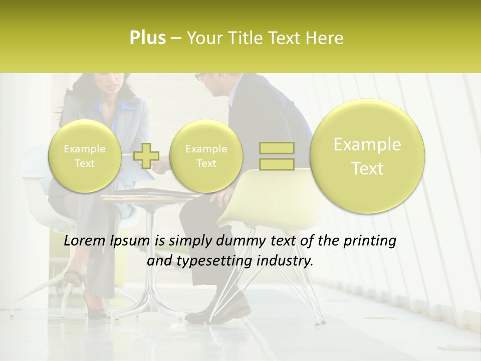 A Man And Woman Sitting At A Table With A Laptop PowerPoint Template