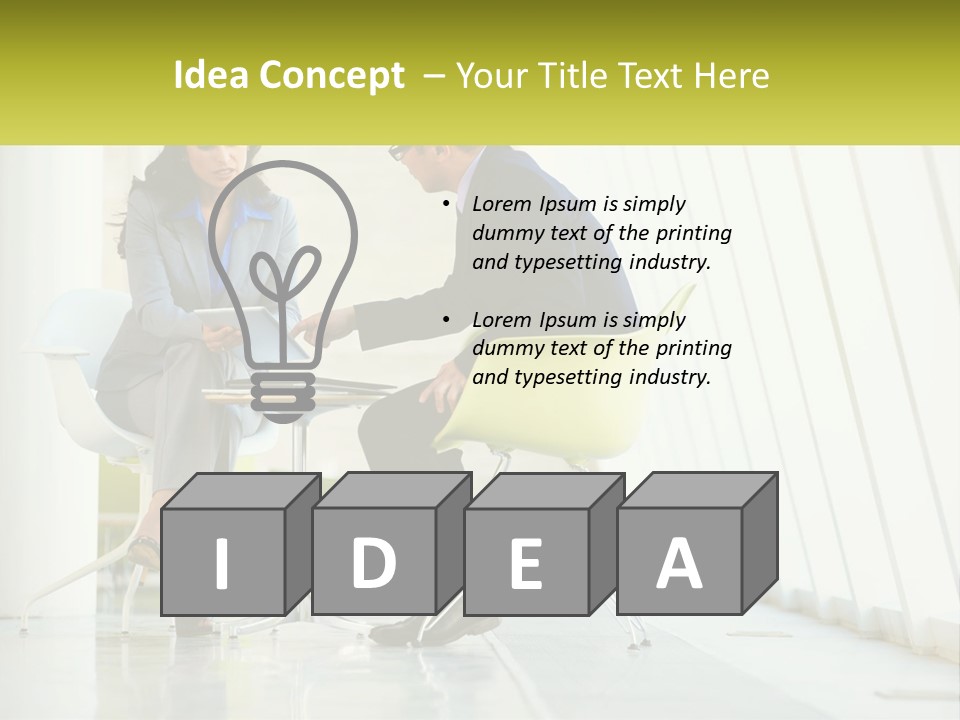 A Man And Woman Sitting At A Table With A Laptop PowerPoint Template