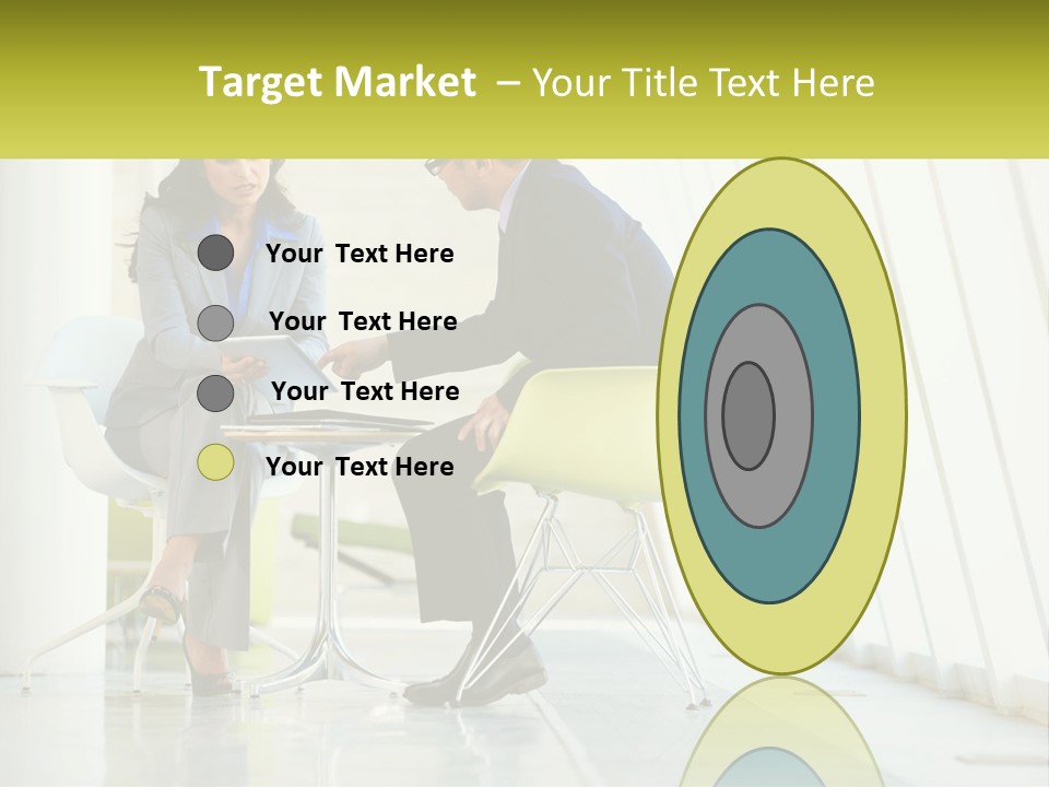 A Man And Woman Sitting At A Table With A Laptop PowerPoint Template