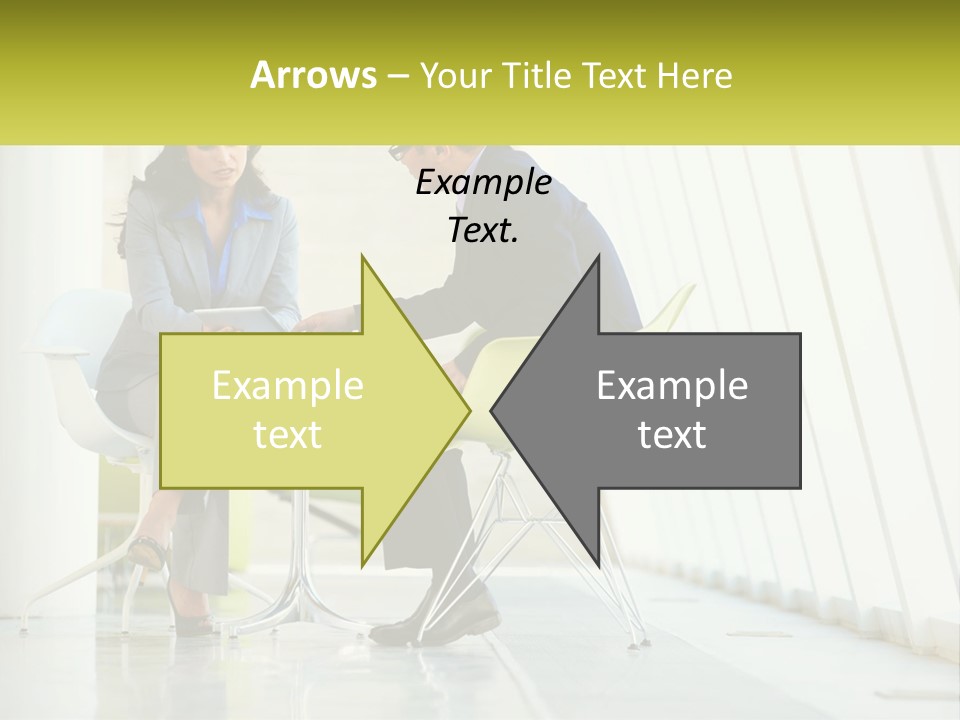 A Man And Woman Sitting At A Table With A Laptop PowerPoint Template
