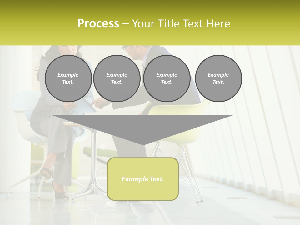 A Man And Woman Sitting At A Table With A Laptop PowerPoint Template