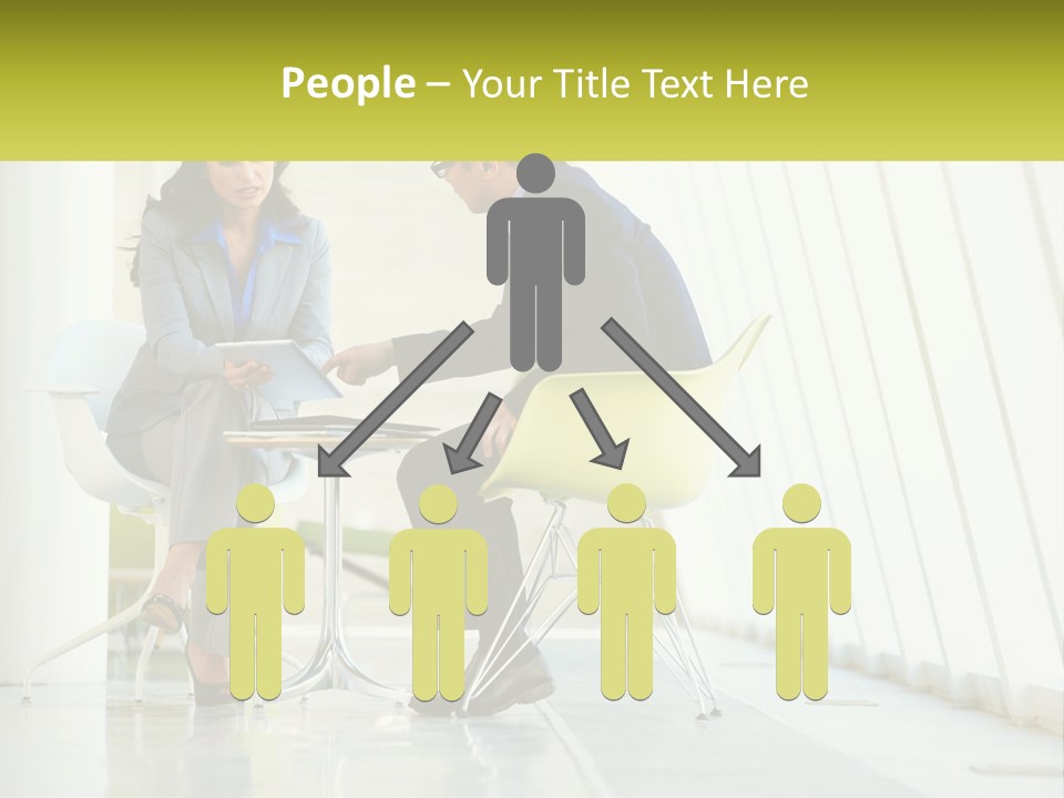 A Man And Woman Sitting At A Table With A Laptop PowerPoint Template