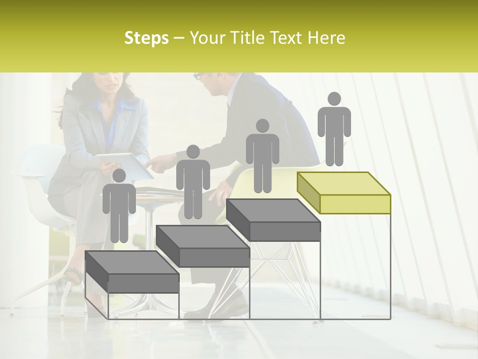 A Man And Woman Sitting At A Table With A Laptop PowerPoint Template