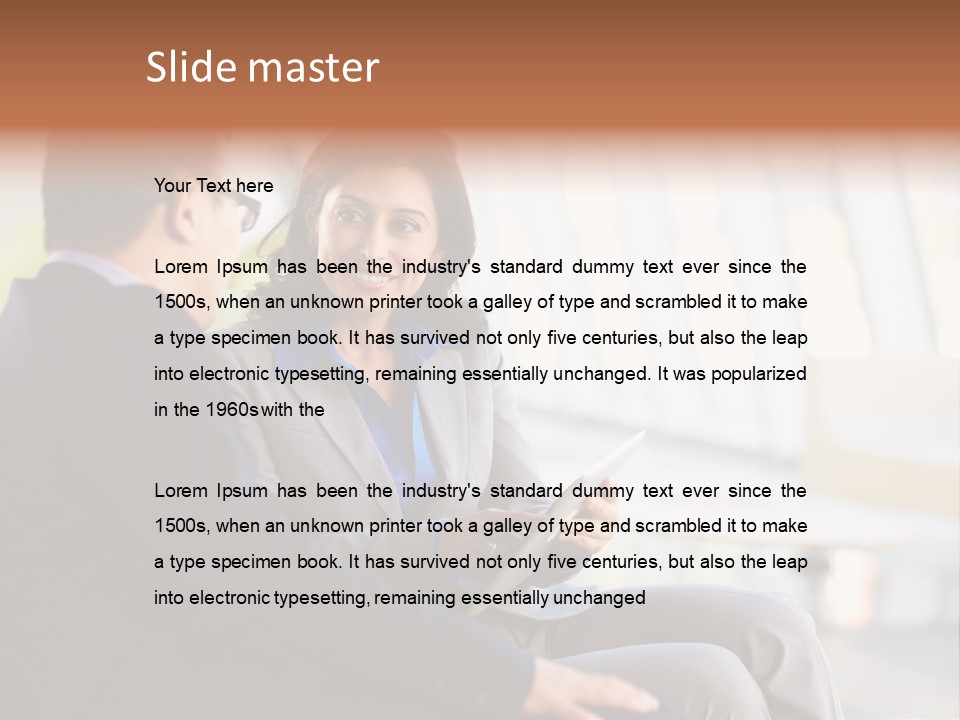 A Man And A Woman Sitting On A Bench Talking To Each Other PowerPoint Template