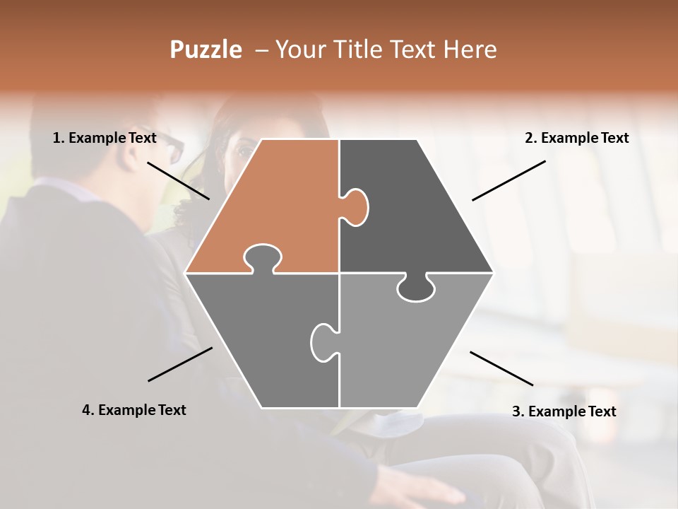 A Man And A Woman Sitting On A Bench Talking To Each Other PowerPoint Template