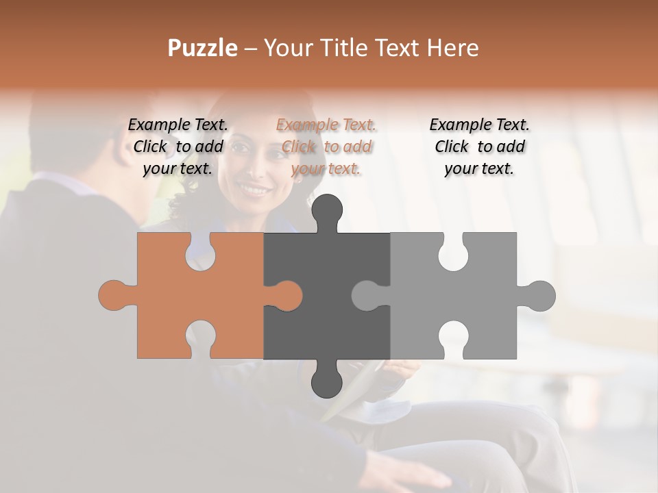 A Man And A Woman Sitting On A Bench Talking To Each Other PowerPoint Template