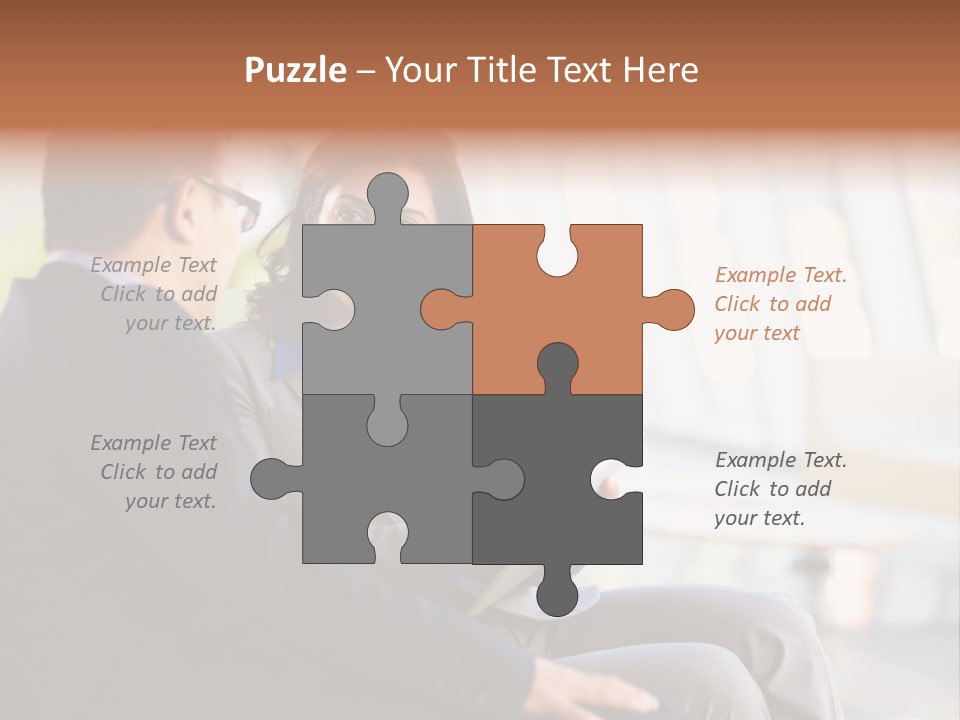 A Man And A Woman Sitting On A Bench Talking To Each Other PowerPoint Template