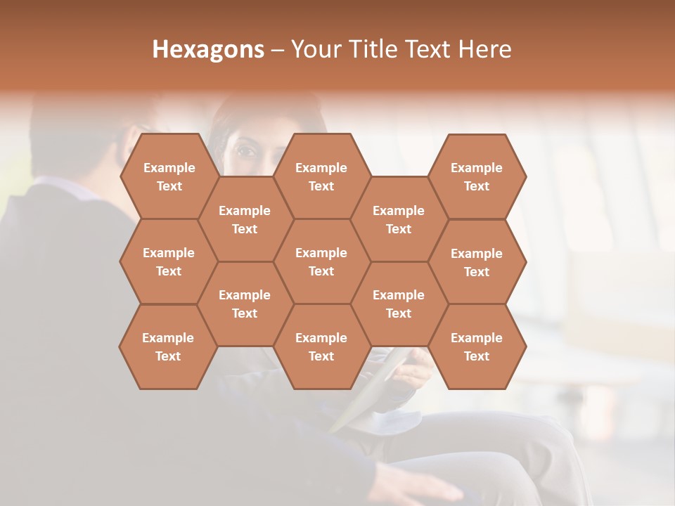 A Man And A Woman Sitting On A Bench Talking To Each Other PowerPoint Template