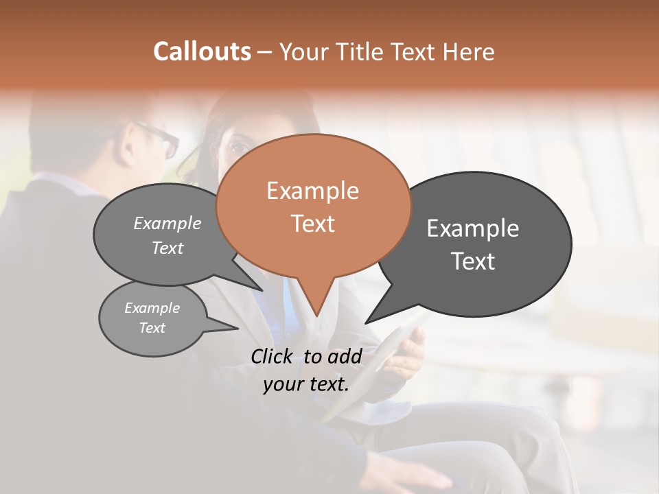 A Man And A Woman Sitting On A Bench Talking To Each Other PowerPoint Template