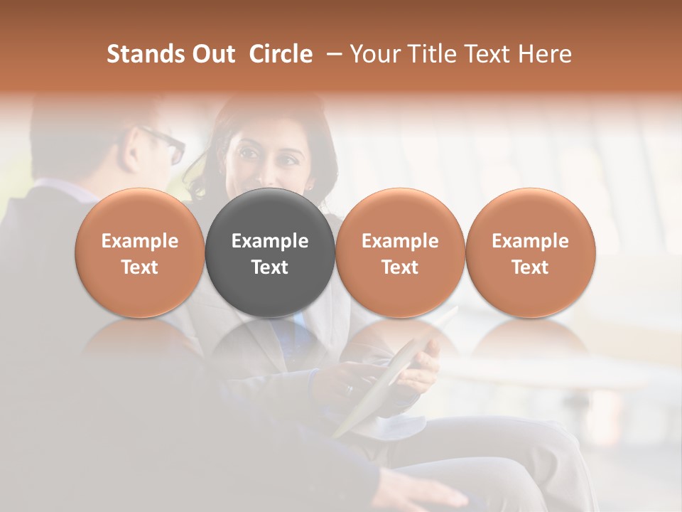 A Man And A Woman Sitting On A Bench Talking To Each Other PowerPoint Template