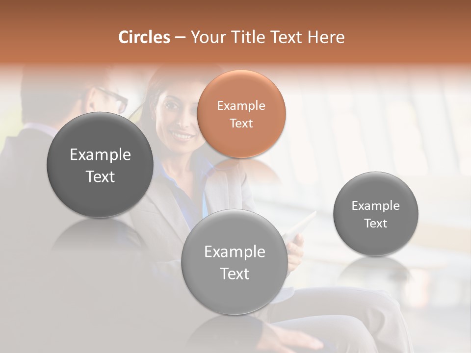 A Man And A Woman Sitting On A Bench Talking To Each Other PowerPoint Template