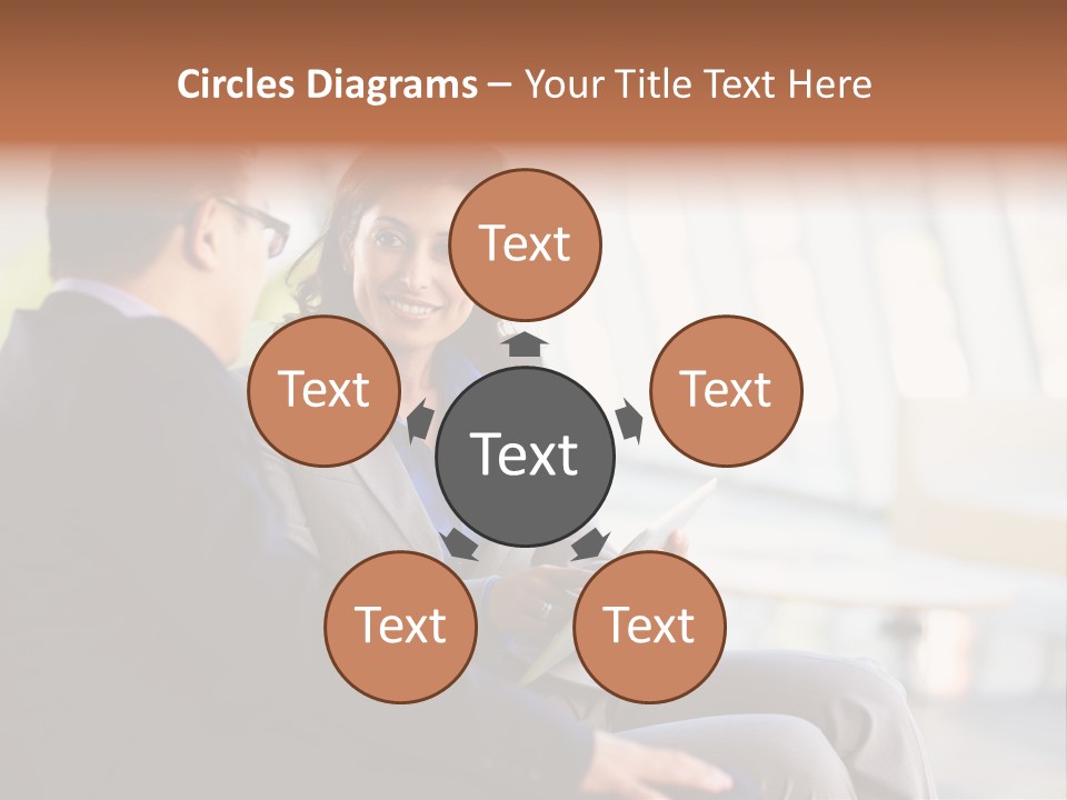 A Man And A Woman Sitting On A Bench Talking To Each Other PowerPoint Template