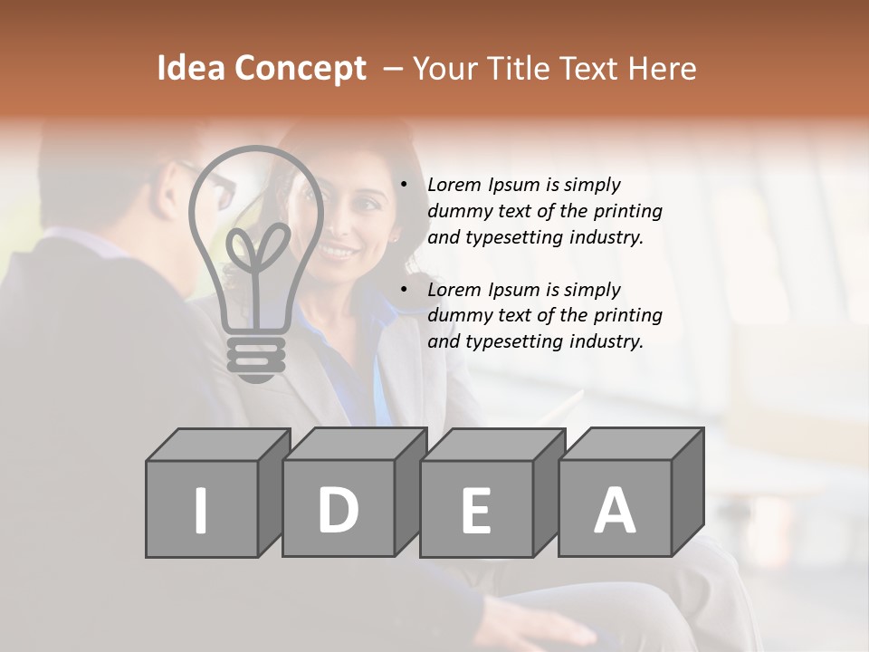 A Man And A Woman Sitting On A Bench Talking To Each Other PowerPoint Template