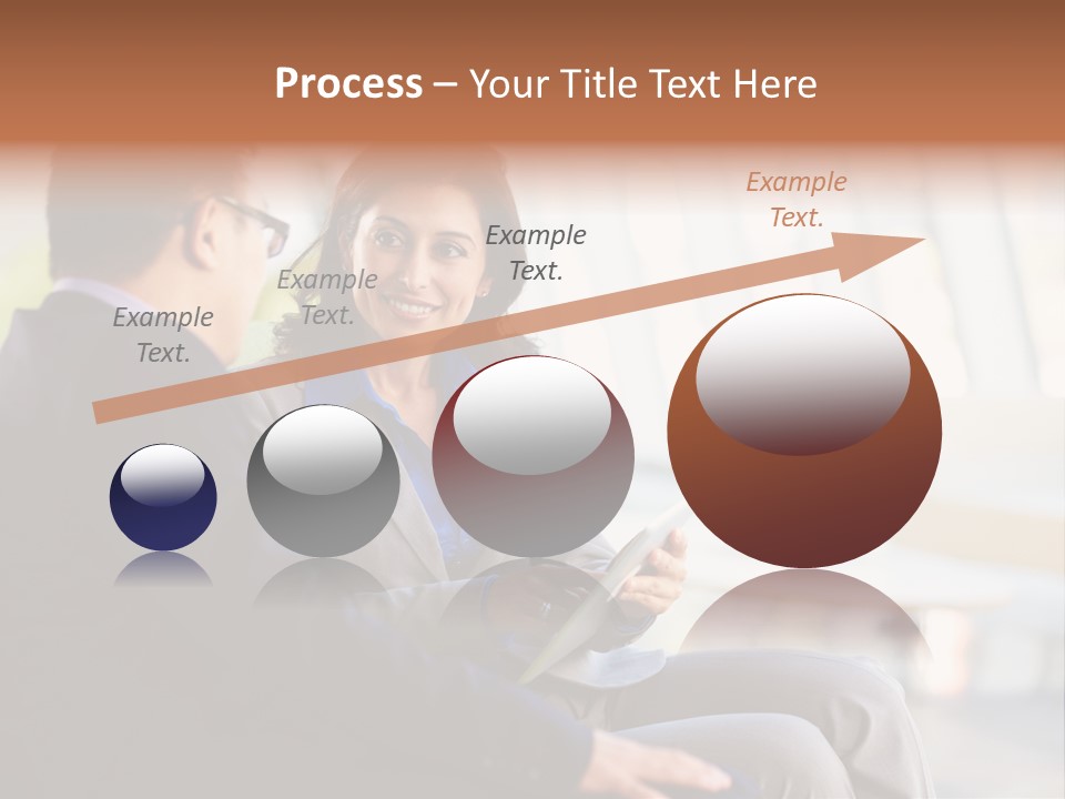 A Man And A Woman Sitting On A Bench Talking To Each Other PowerPoint Template