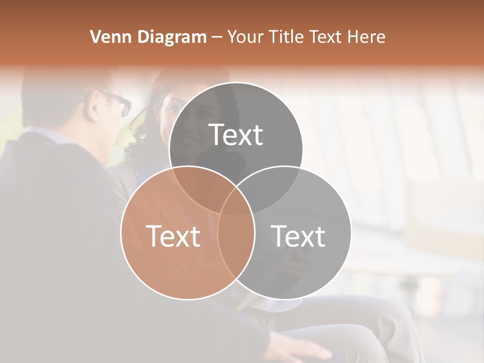 A Man And A Woman Sitting On A Bench Talking To Each Other PowerPoint Template
