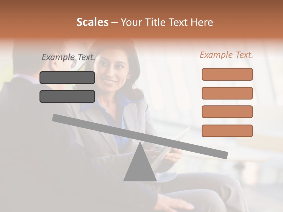 A Man And A Woman Sitting On A Bench Talking To Each Other PowerPoint Template
