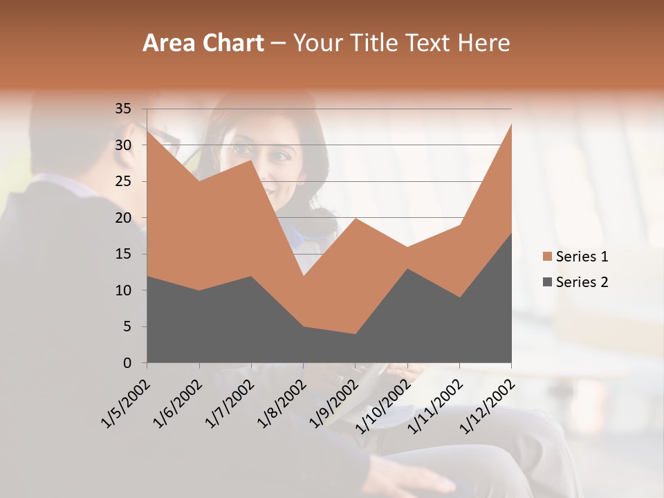 A Man And A Woman Sitting On A Bench Talking To Each Other PowerPoint Template