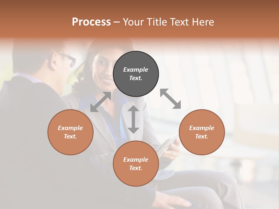 A Man And A Woman Sitting On A Bench Talking To Each Other PowerPoint Template