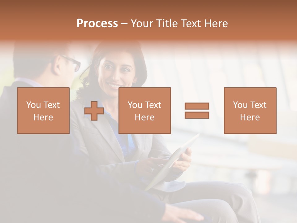 A Man And A Woman Sitting On A Bench Talking To Each Other PowerPoint Template
