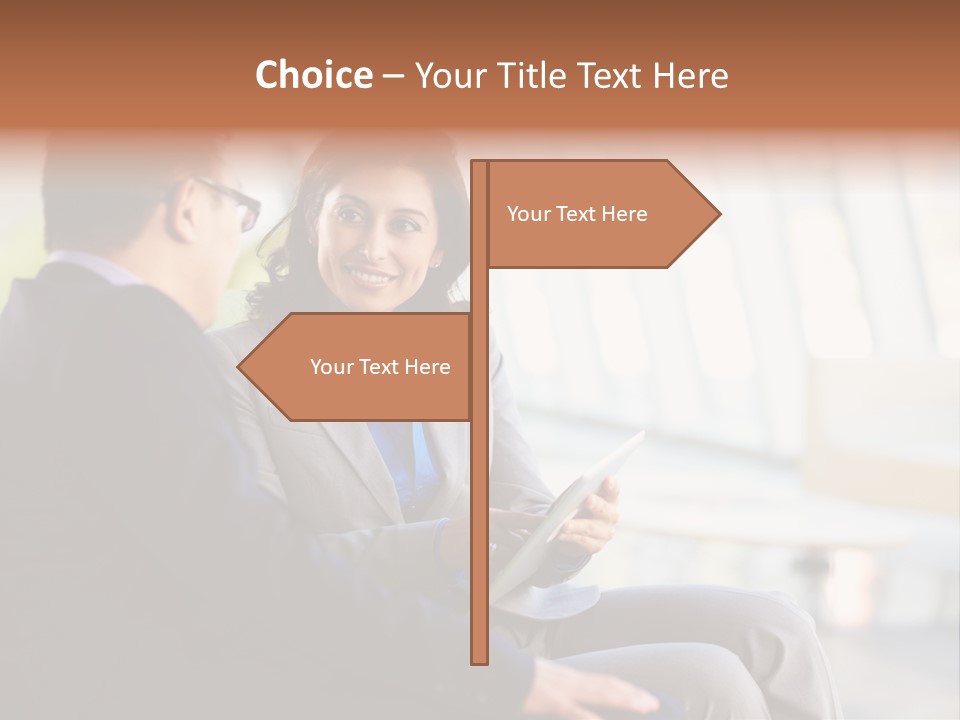 A Man And A Woman Sitting On A Bench Talking To Each Other PowerPoint Template