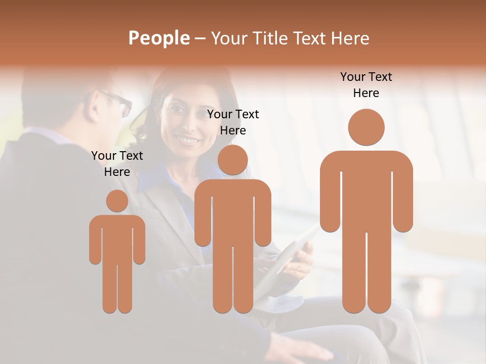 A Man And A Woman Sitting On A Bench Talking To Each Other PowerPoint Template