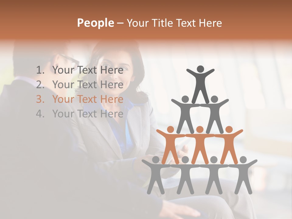 A Man And A Woman Sitting On A Bench Talking To Each Other PowerPoint Template