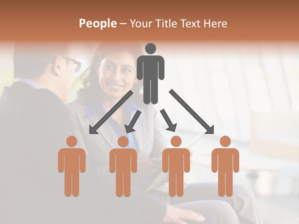A Man And A Woman Sitting On A Bench Talking To Each Other PowerPoint Template