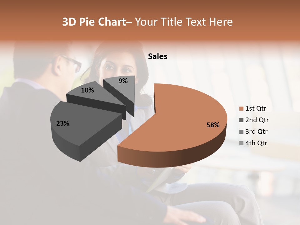 A Man And A Woman Sitting On A Bench Talking To Each Other PowerPoint Template