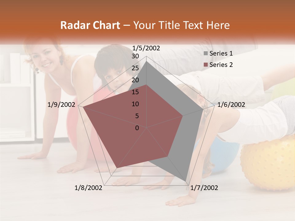 A Group Of Children Are Doing Exercises On Exercise Balls PowerPoint Template