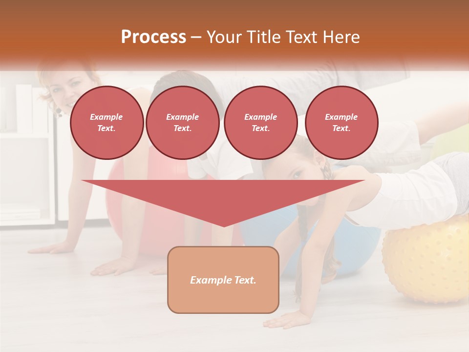 A Group Of Children Are Doing Exercises On Exercise Balls PowerPoint Template