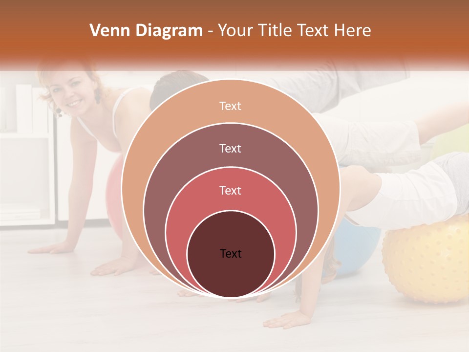 A Group Of Children Are Doing Exercises On Exercise Balls PowerPoint Template