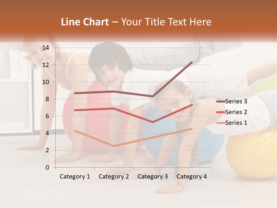 A Group Of Children Are Doing Exercises On Exercise Balls PowerPoint Template