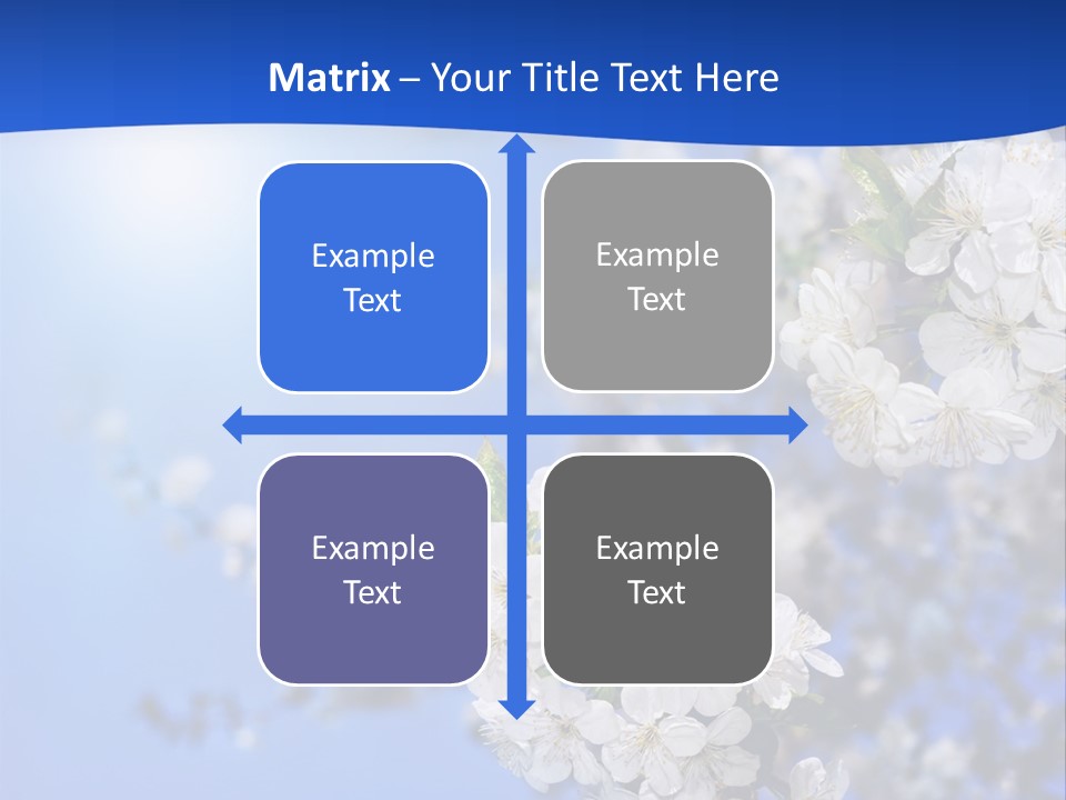 A Blue Sky With White Flowers Powerpoint Template PowerPoint Template