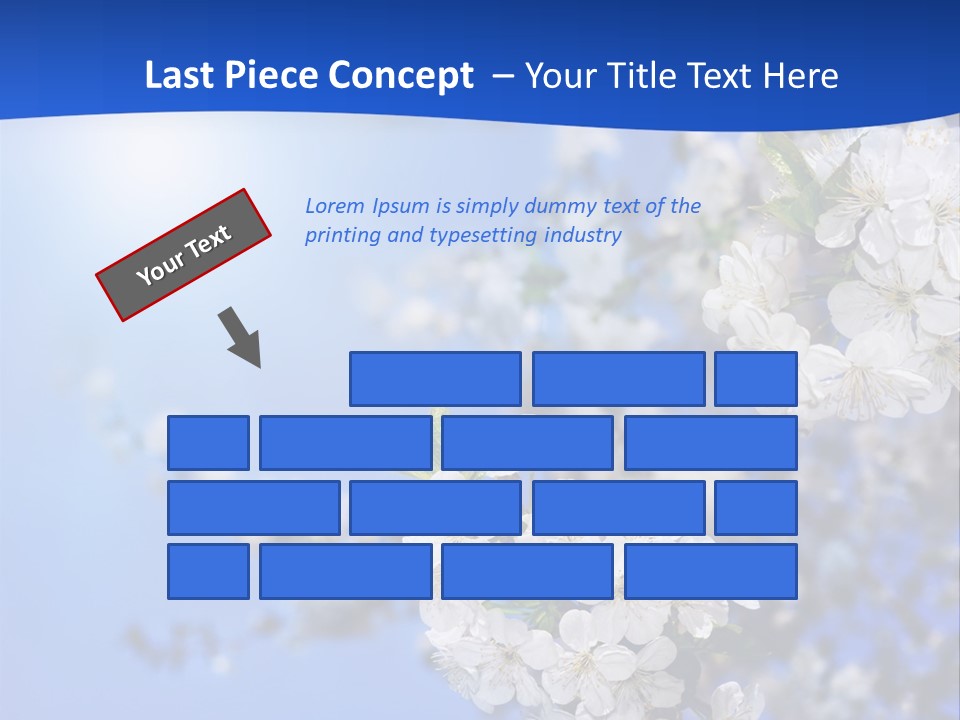A Blue Sky With White Flowers Powerpoint Template PowerPoint Template