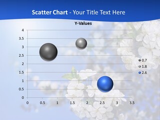 A Blue Sky With White Flowers Powerpoint Template PowerPoint Template