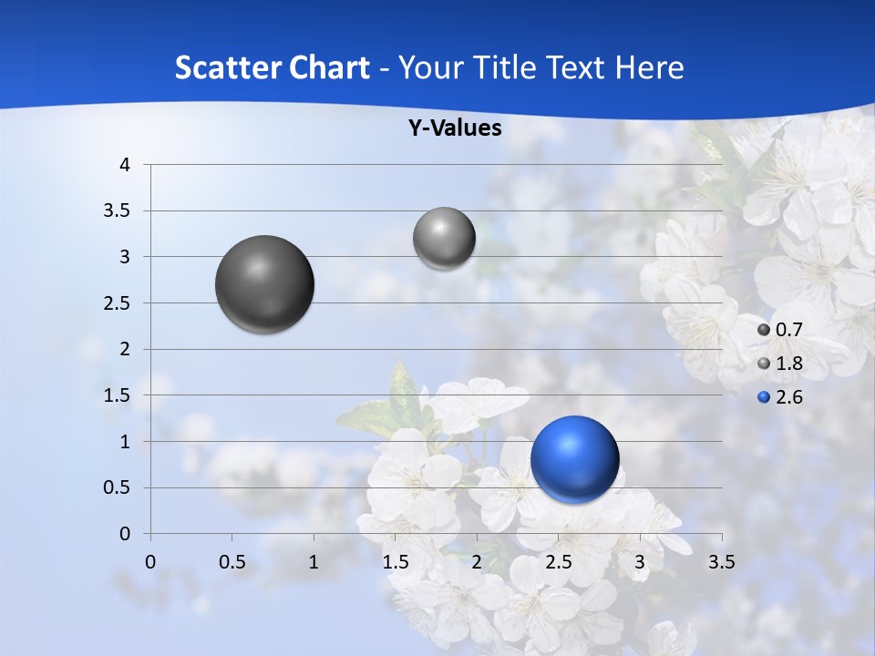 A Blue Sky With White Flowers Powerpoint Template PowerPoint Template