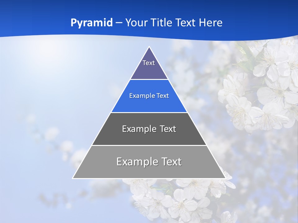 A Blue Sky With White Flowers Powerpoint Template PowerPoint Template